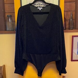 White Birch Black Sparkle Bodysuit